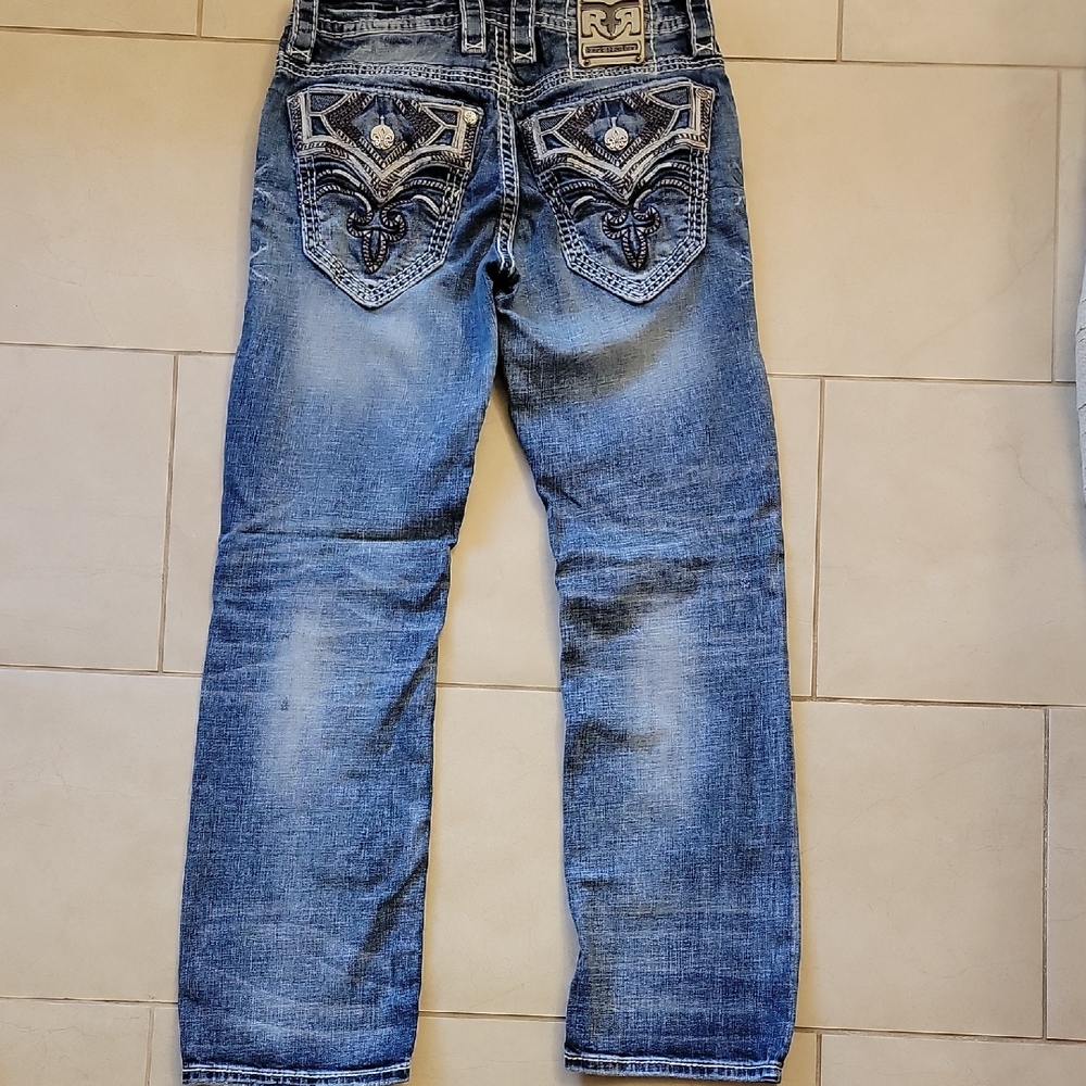 Men's SiE 30 Rock Revival Distressed Denim Jeans
